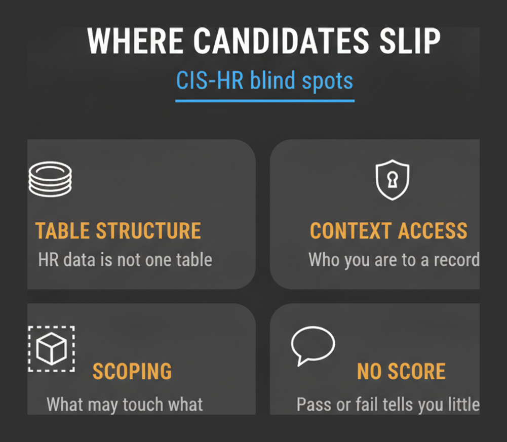 Four CIS-HR blind spots: HR table structure, contextual access, application scoping and the pass or fail result